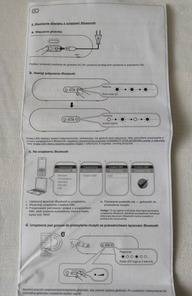 Głośnik bluetooth D80