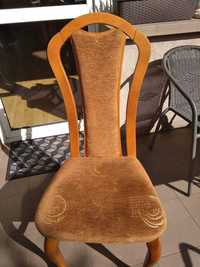 Krzesła stołowe do salonu, obszyte materiałem (tapicerowane), 12 sztuk