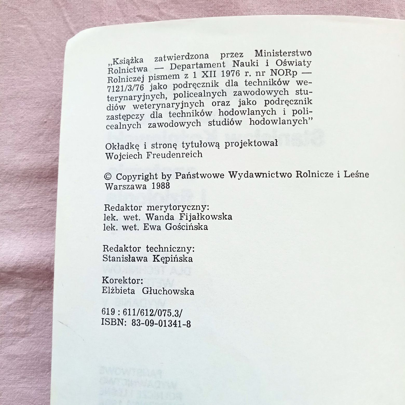 Anatomia i fizjologia zwierząt W.Pilarski, S. Kozniewski Technik Weter