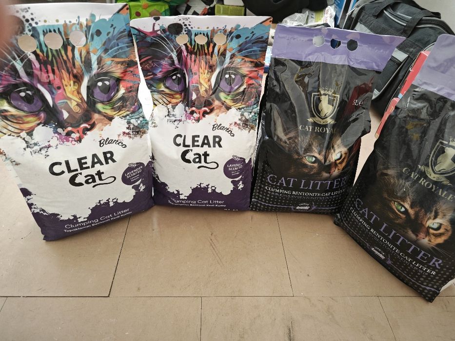 Żwirek dla kota nowy 4 sztuki Zestaw