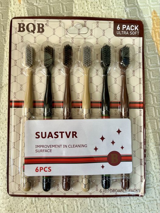 Набір зубних щіток BQB, 6 шт, мʼяка