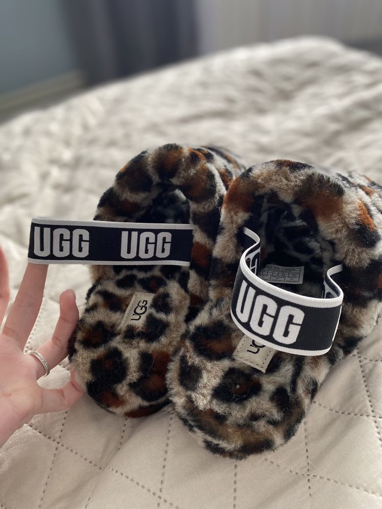 ugg fluff yeah amphora slide leopard slingback sandals