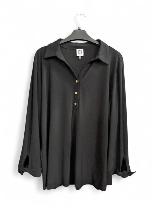 Anne Klein bluzka czarna rozm. XL