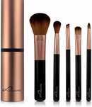 zestaw travel set luvia pędzli do makijażu kawowy kolor 5szt. makeup