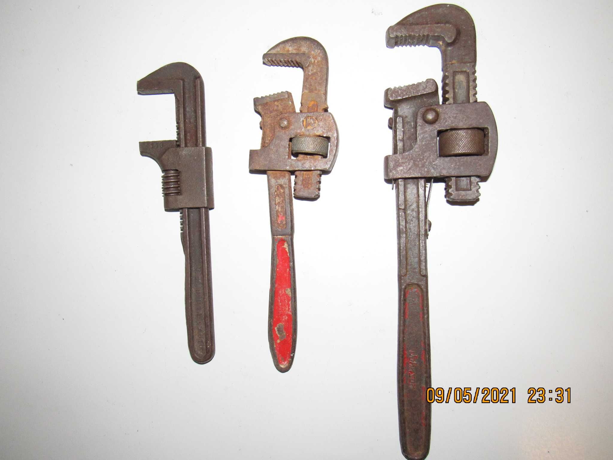 Lote de 3 chaves de canalizador made in U.S.A