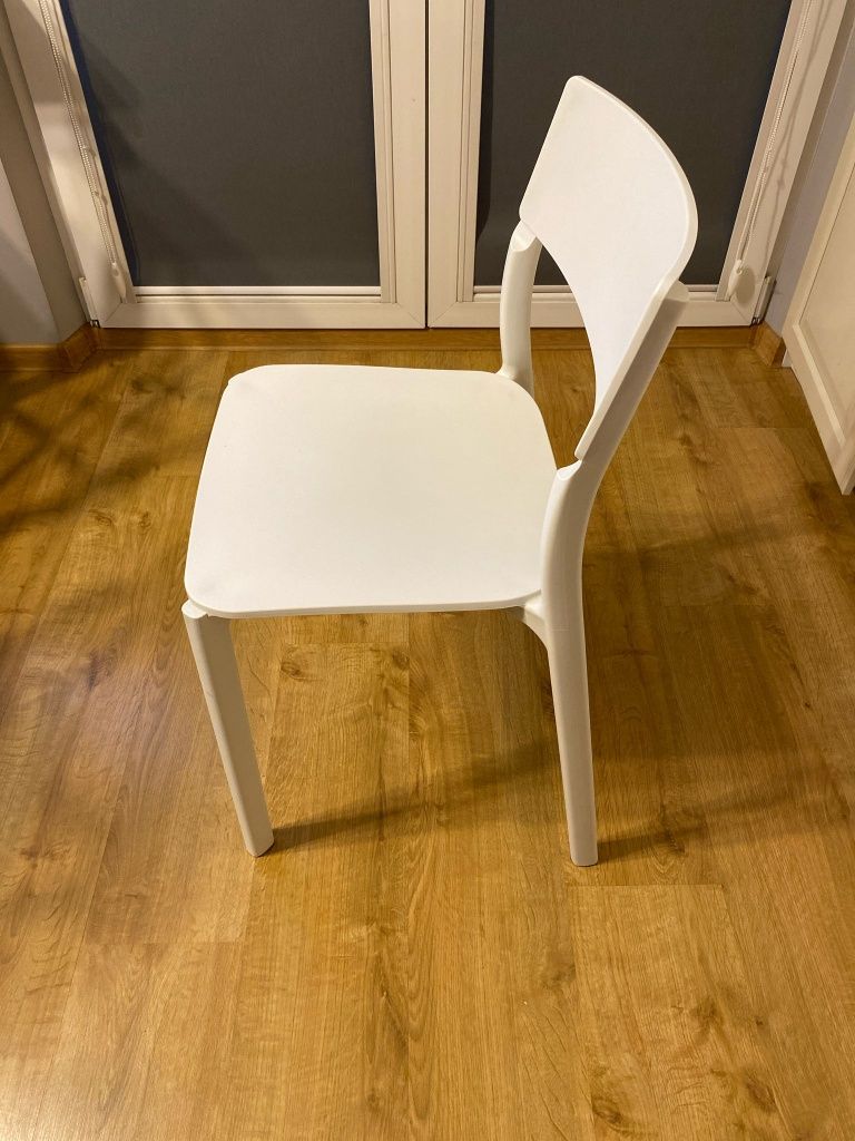 krzesło plastikowe białe ikea