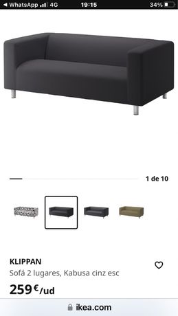 Sofa dois lugares Ikea
