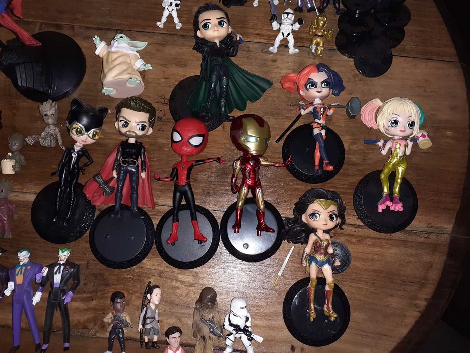 Figuras Marvel DC Star Wars Joker Spiderman Yoda Harley Quin Thor