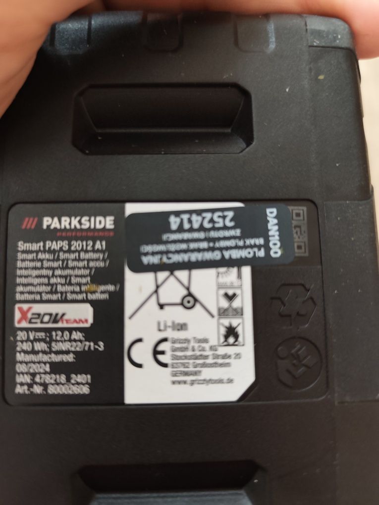 Akumulatory Parkside 20v/12ah