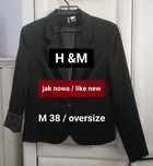 H&M M 38 oversize czarna marynarka żakiet casual biurowa jak nowa