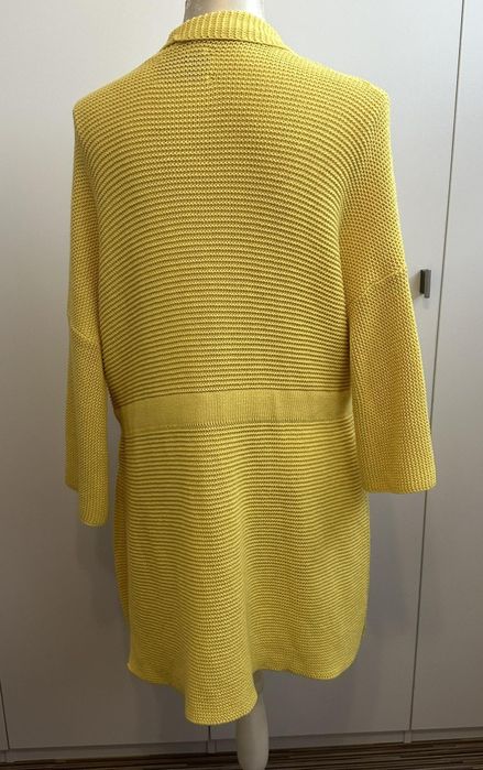 Kardigan Ilpiu sweterek zółty r. M bawełna i akryl