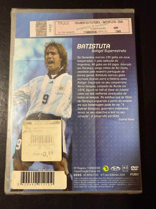 DVD Deuses do Futebol: Batistuta