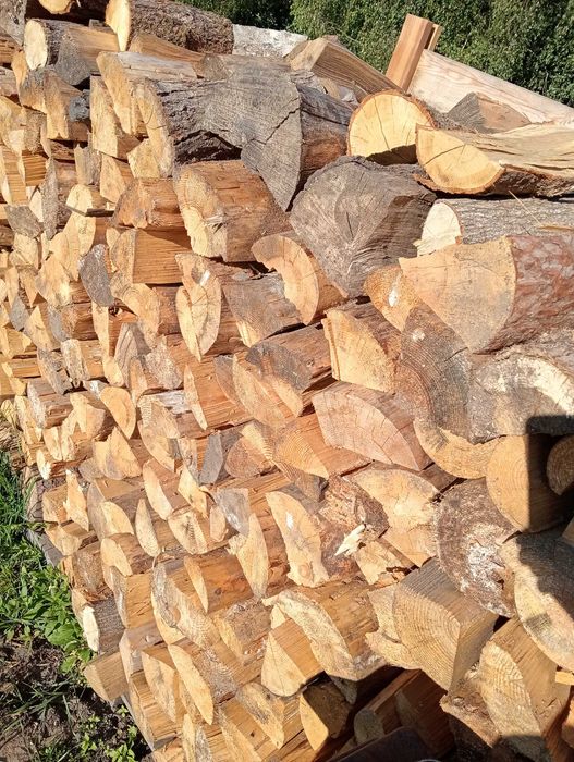 Drewno sosna brzoza dąb buk kominek