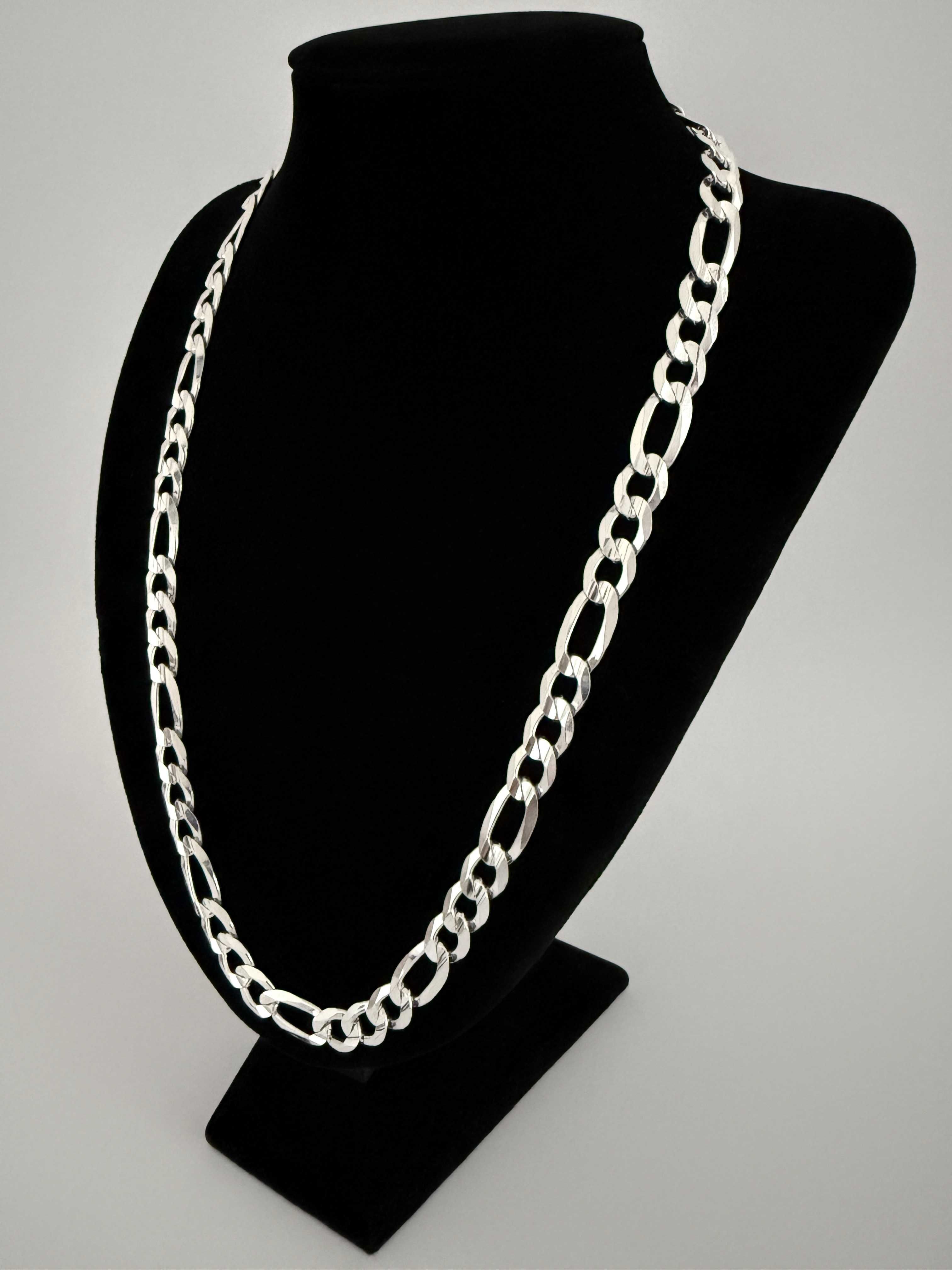 Srebrny Łańcuszek splot Figaro 62,5 CM 68 GRAM ! PR. 925 Okazja !
