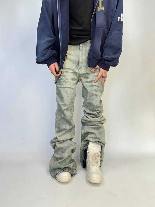 Rick Owens DRKSHDW flared jeans джинси голубі джинсі клеш кльош штаны.
