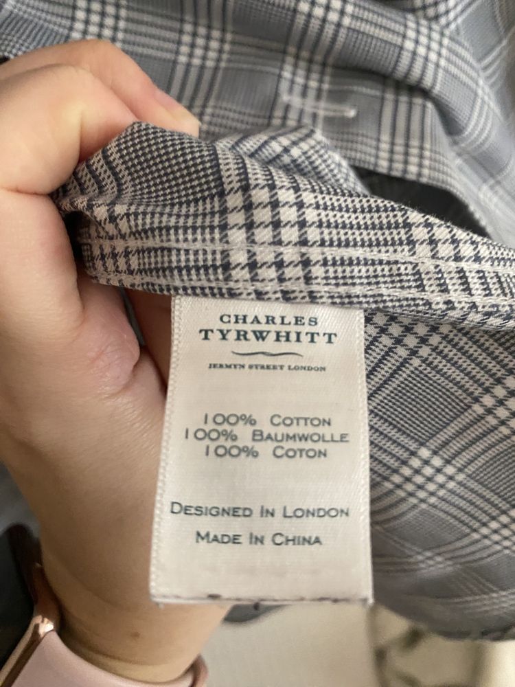 Charles tyrwhitt koszula męska w kratę M slim