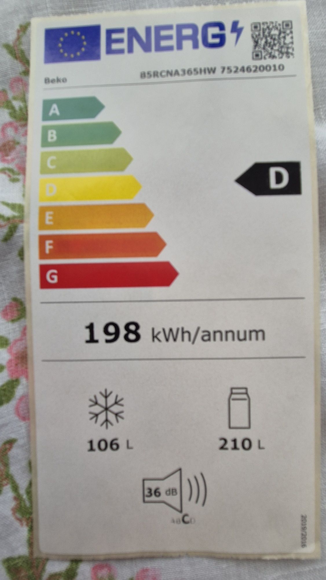 Lodówka beko no Frost na gwarancji