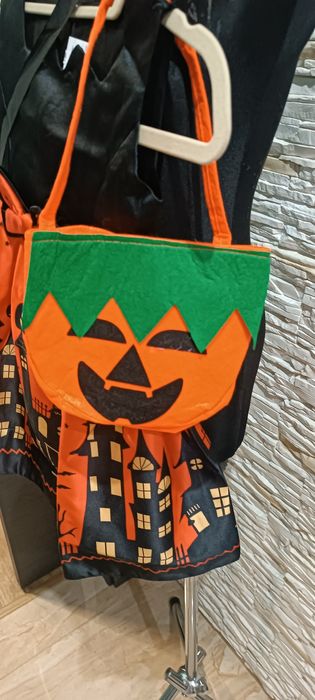 Strój halloweenowy dyni, przebranie dla dziewczynki r.110