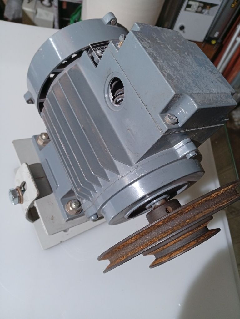 Motor trifásico com polia e base com esticador