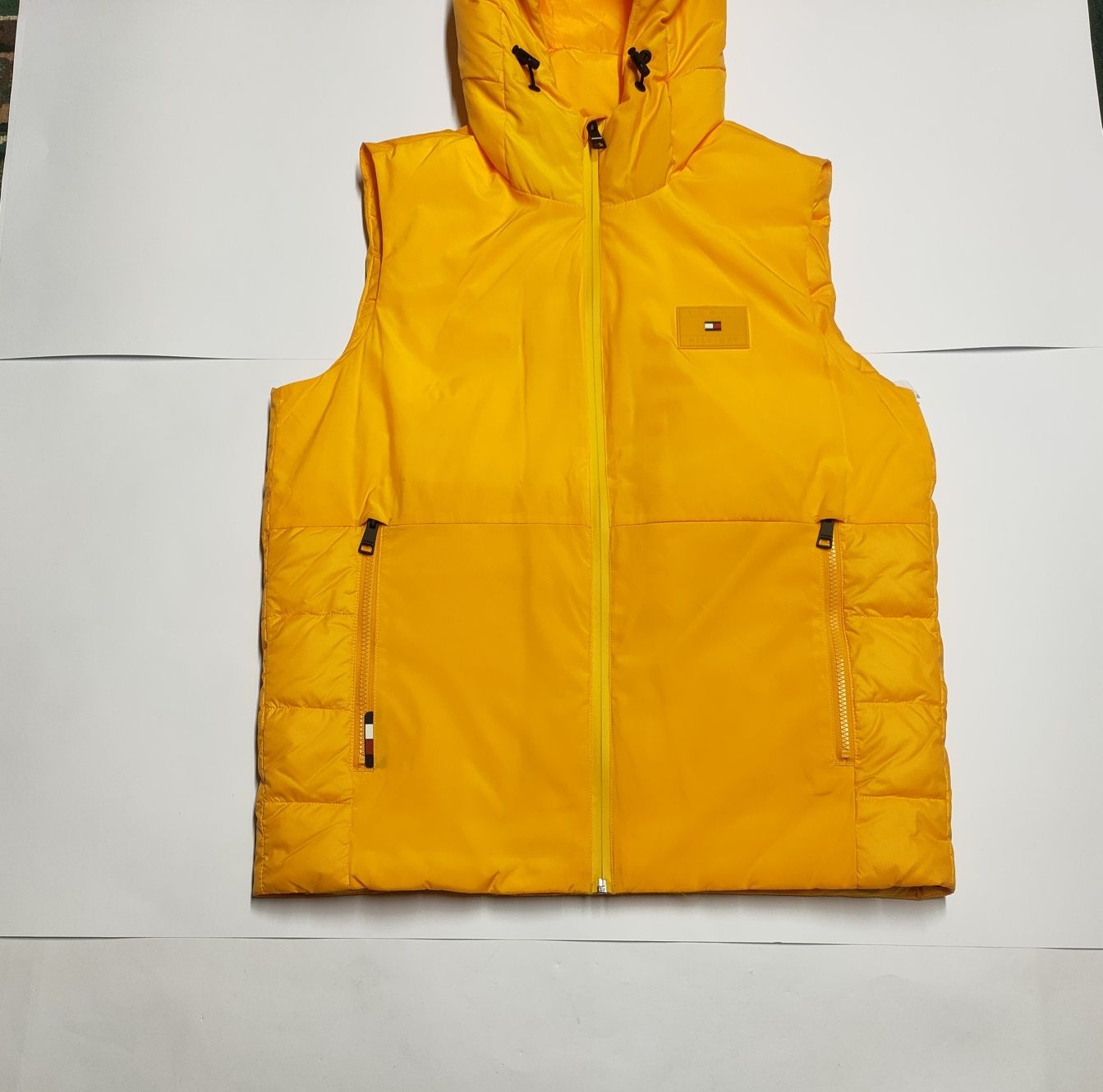 Bezrękawnik Tommy Hilfiger kamizelka męska żółta pomarańczowa r. M