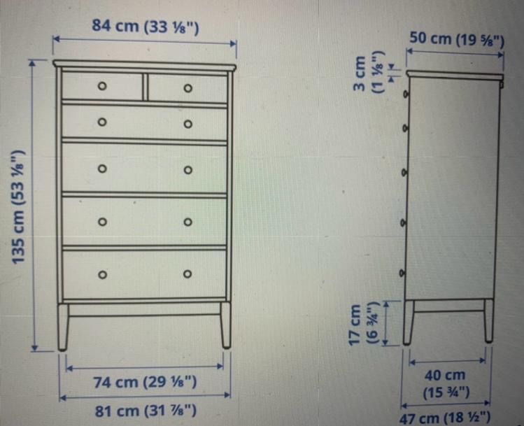 IKEA komoda czarna/brąz szafka