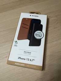 Nowe czarne etui z klapką marki Bigben do Apple IPhone 12 Pro Max