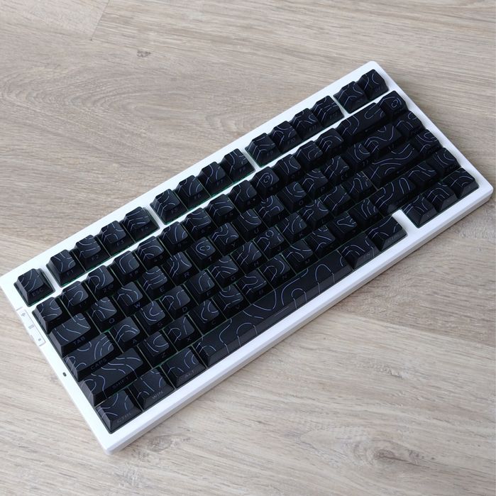 Набір кейкапів для клавіатури прозорий / чорний