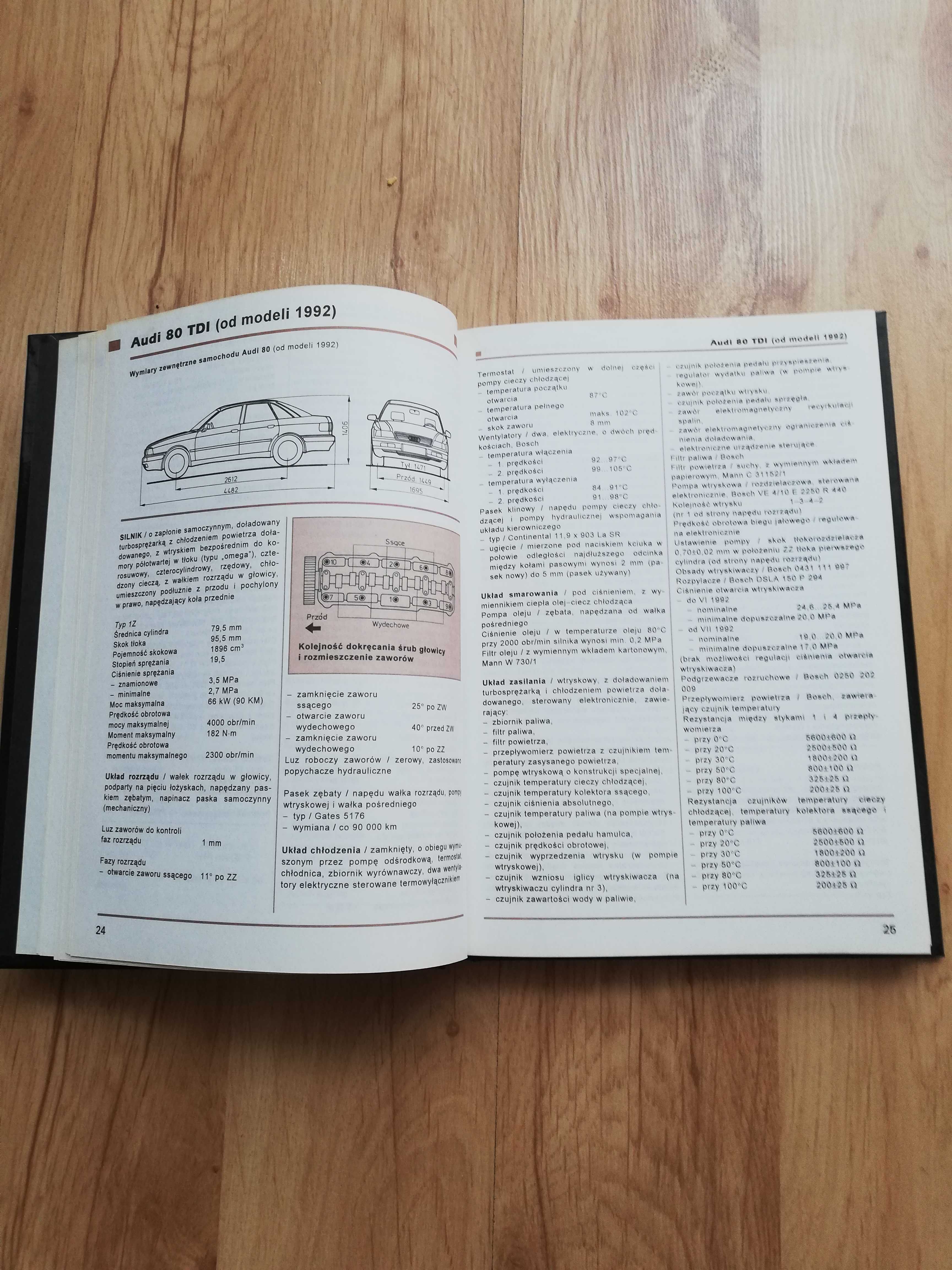 Książka Samochody osobowe opisy techniczne i dane regulacyjne
