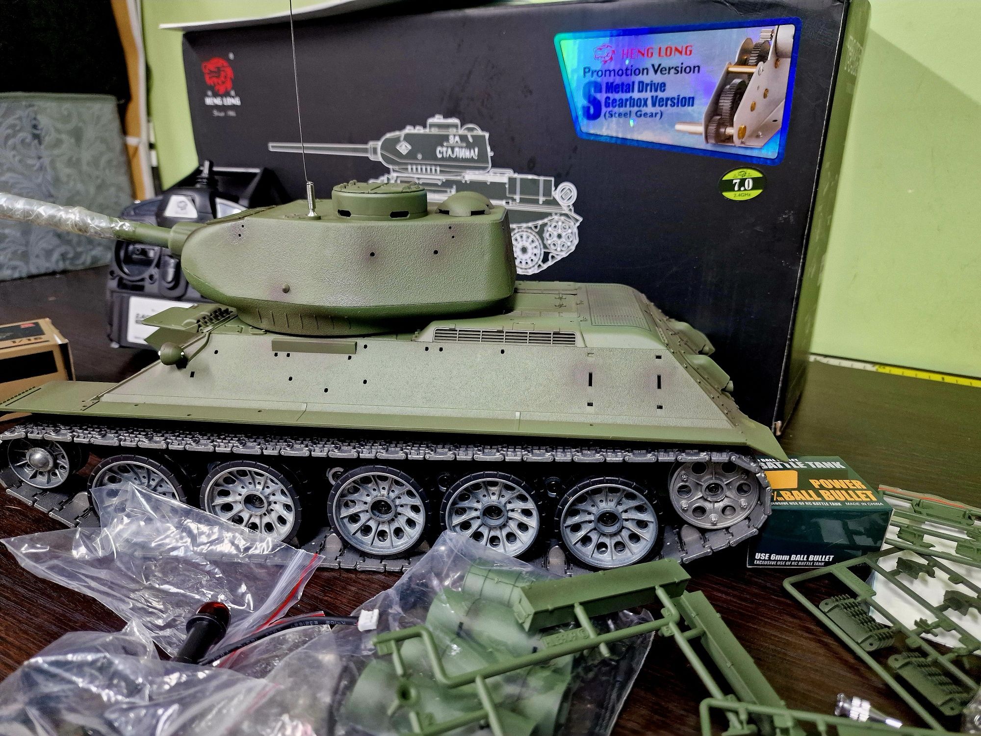 Heng long czołg 1/16 RC T34 Pro Edition Metal Nowy