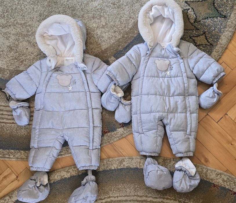 Kombinezony zimowe Mayoral dla bliźniaków