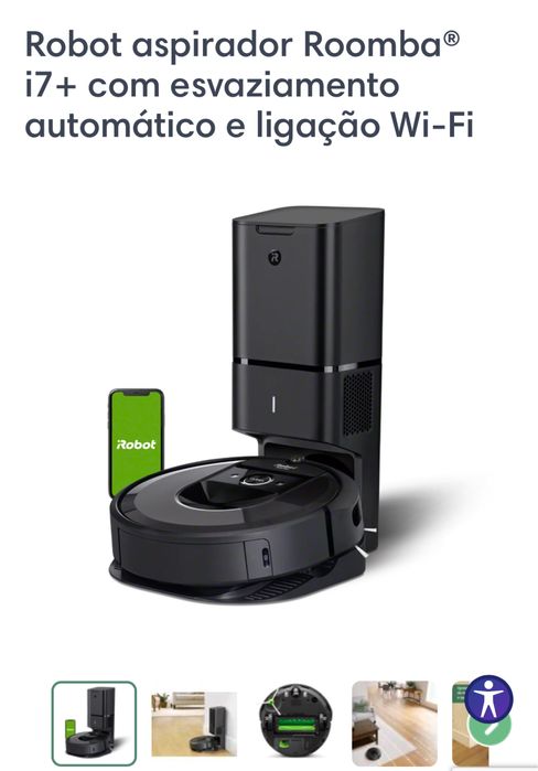 Robot aspirador roomba i7 + com esvaziamento automático e ligacao wifi