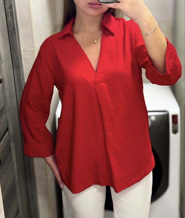 Блузка червого кольору, бренд «LC WAIKIKI»