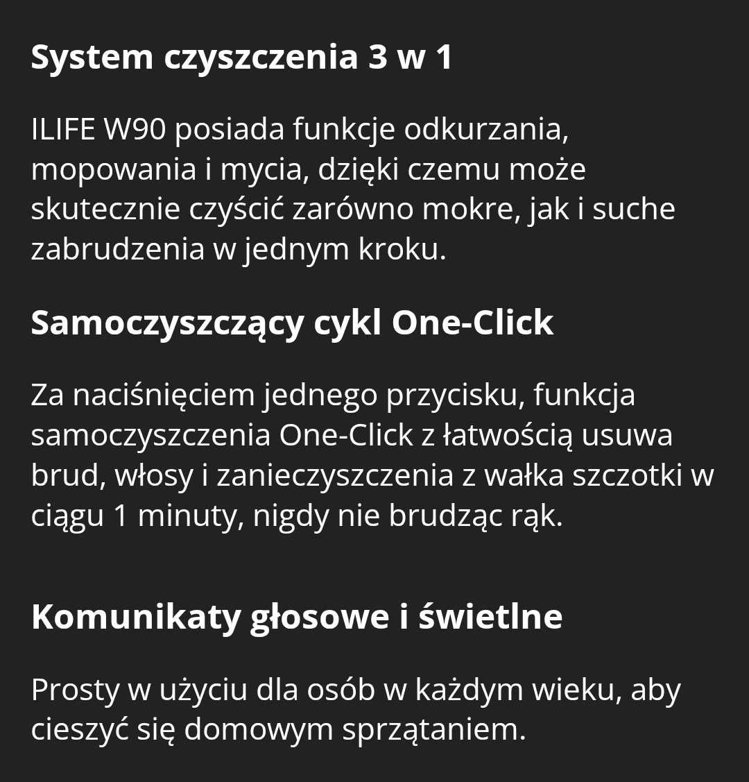 odkurzacz ilife w90