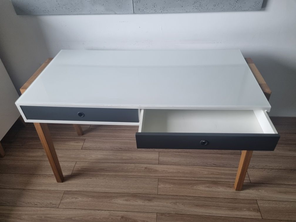 Biurko VOX Concept II drewno biały grafit 120
