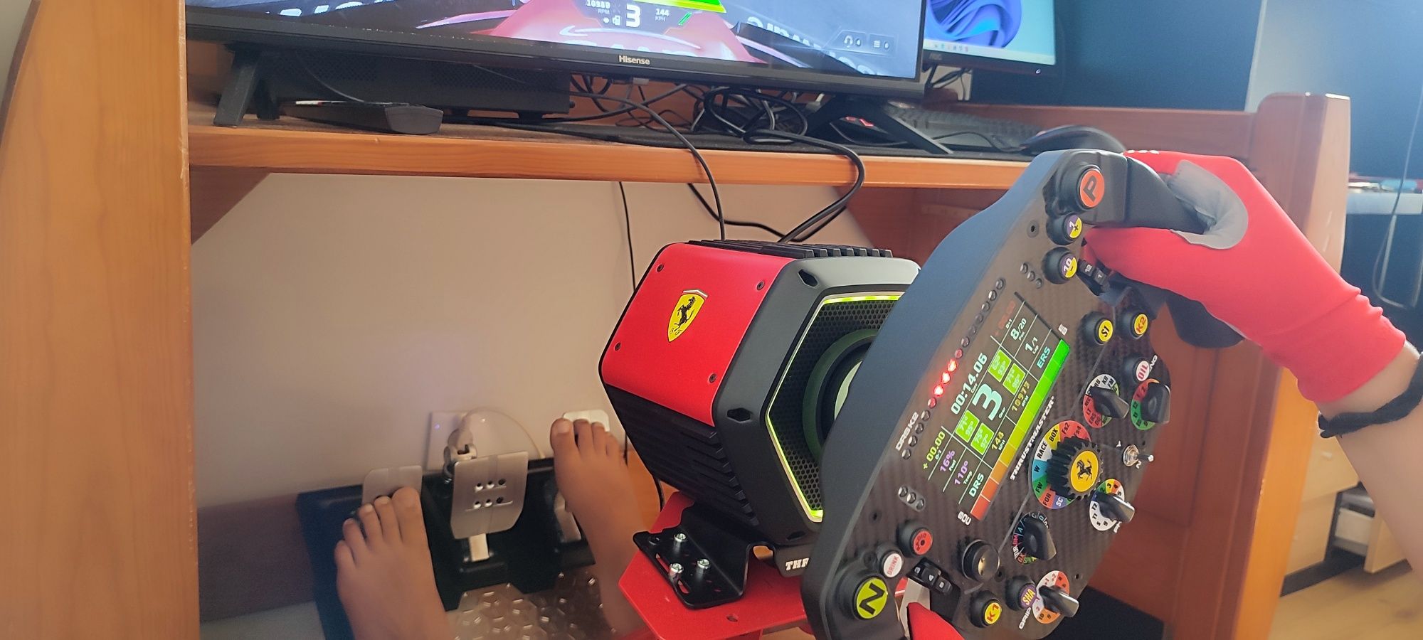 base + volante thrustmaster simrace