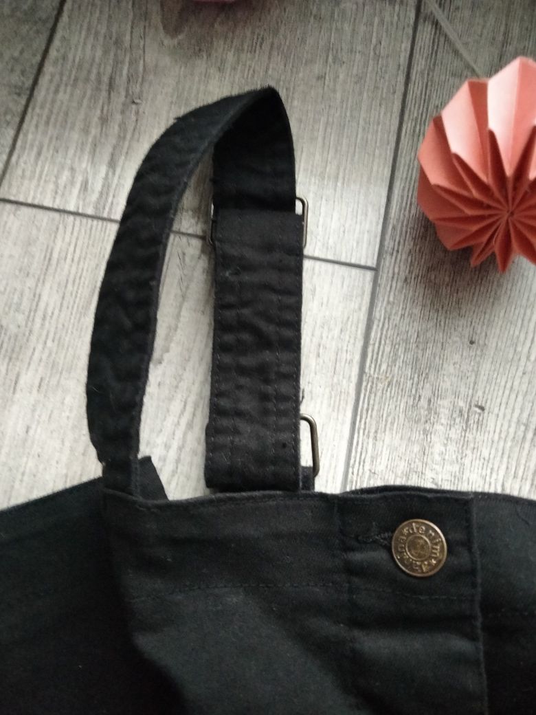 Mini sukienka ogrodniczka jeansowa 38