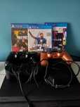 PS4 Pro 1TB+Stacja podwójna ładująca+3 gry+Kabel USB+2 pady oryginalne
