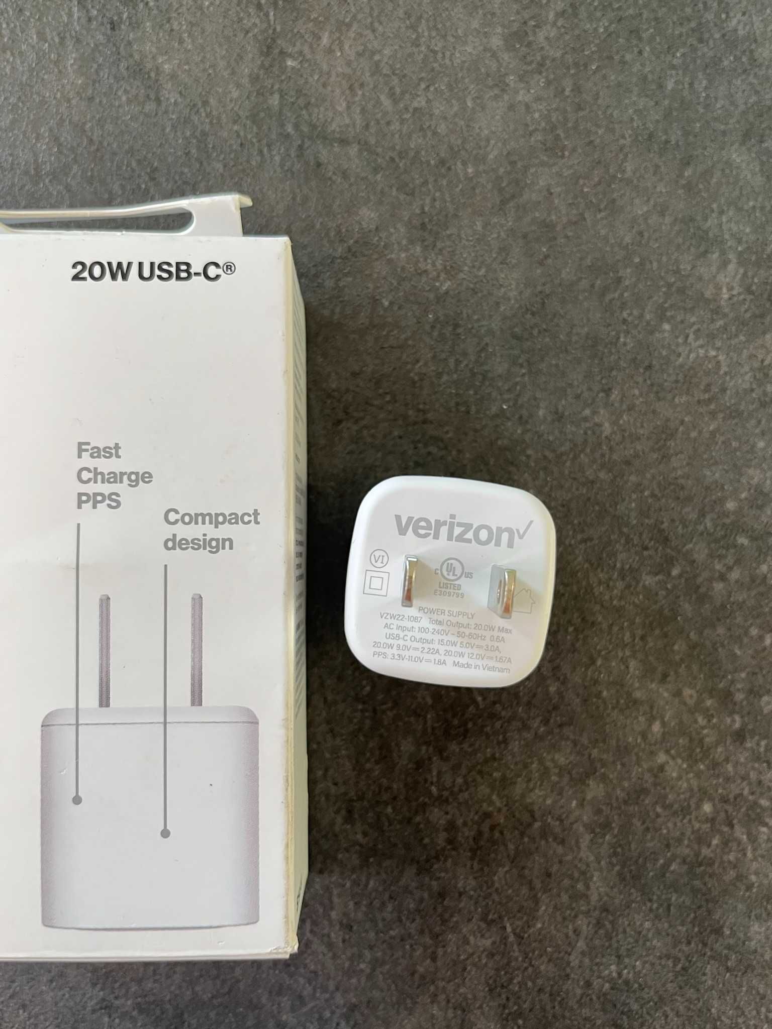 Nowa ładowarka sieciowa Verizon 20W USB-C