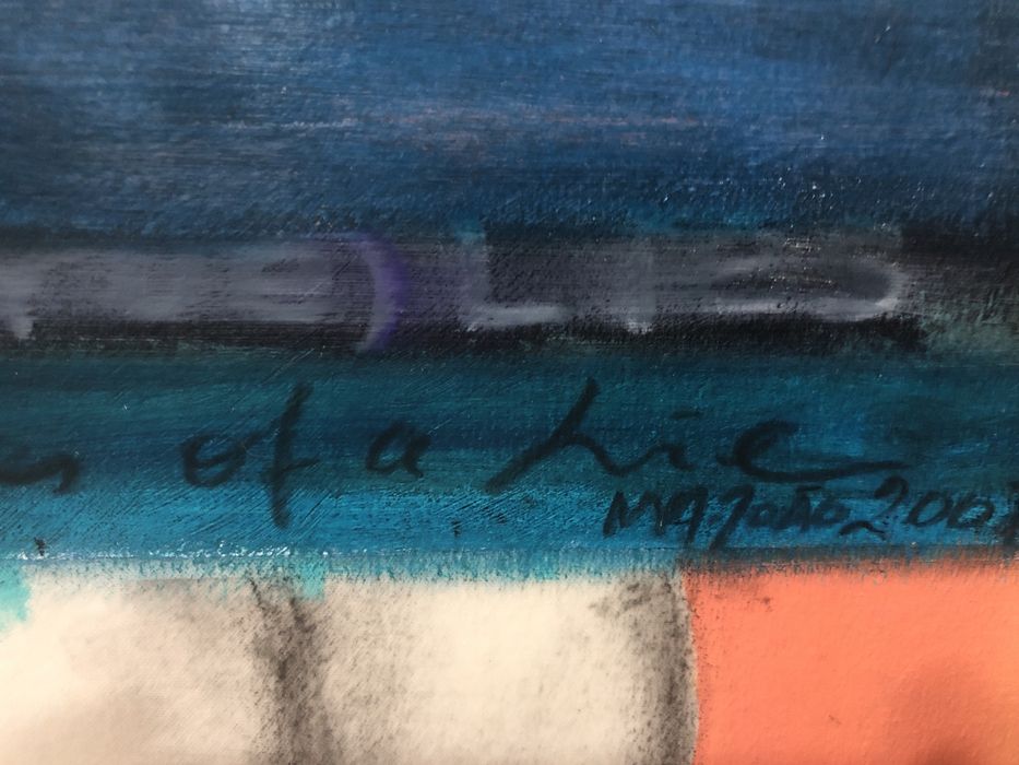 Acrilico, carvao, pastel e oleo sobre tela