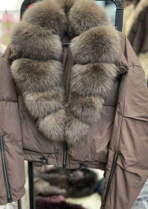 Kurtka zimowa nowa kolekcja lisy futro naturalne 2025