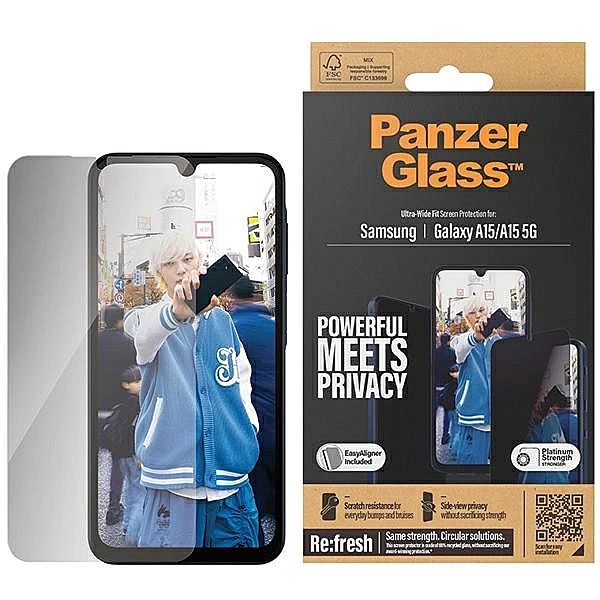 Szkło hartowane PanzerGlass Ultra-Wide Fit prywatyzujące z pozycjonere