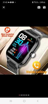 Zegarek smartwatch z nieinwazyjnym pomiarem cukry we krwi
