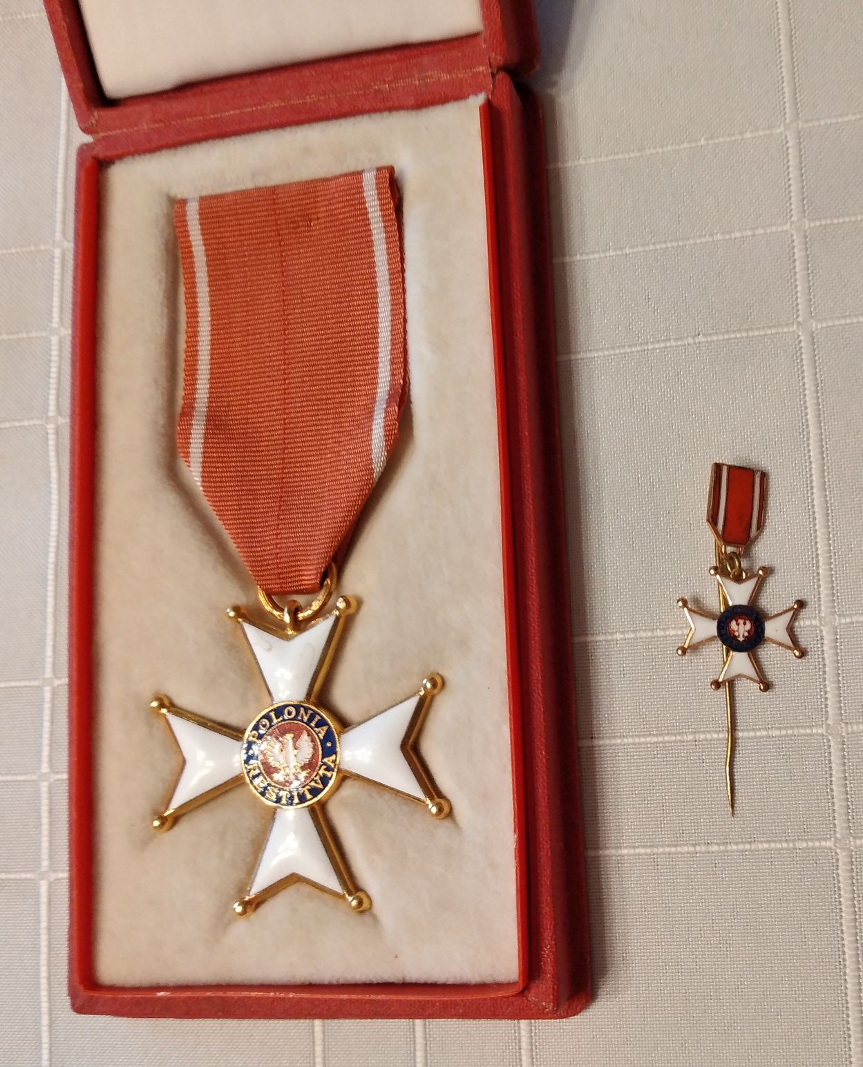 odznaczenie Krzyż Kawalerski Orderu O. P. 1966 medal nadanie miniatura