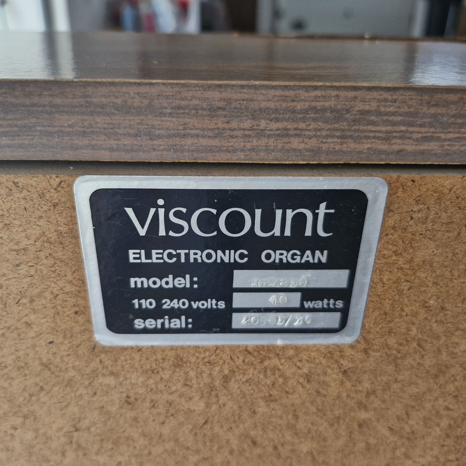 Viscount Rbx 850 Órgão