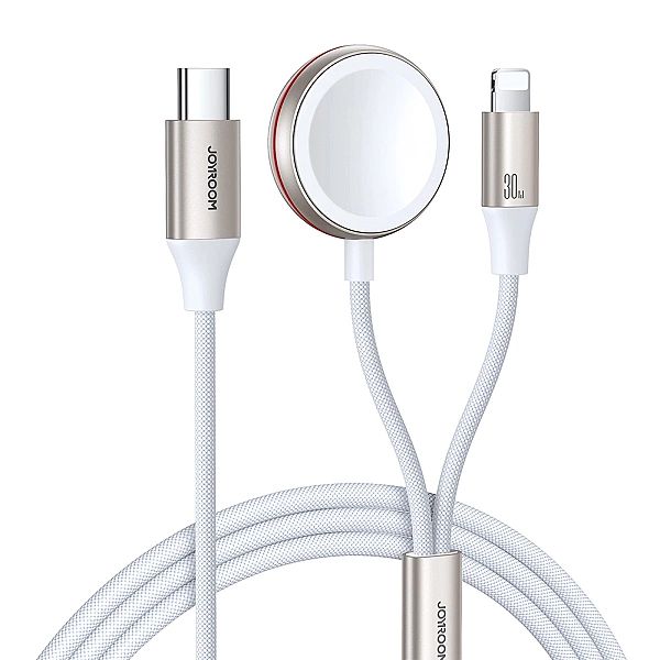 Joyroom 2 w 1 kabel lightning i ładowarka indukcyjna do Apple Watch 1.