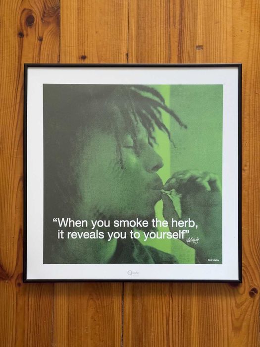 Bob Marley Cytaty Obraz w ramie Art print 40x40 cm