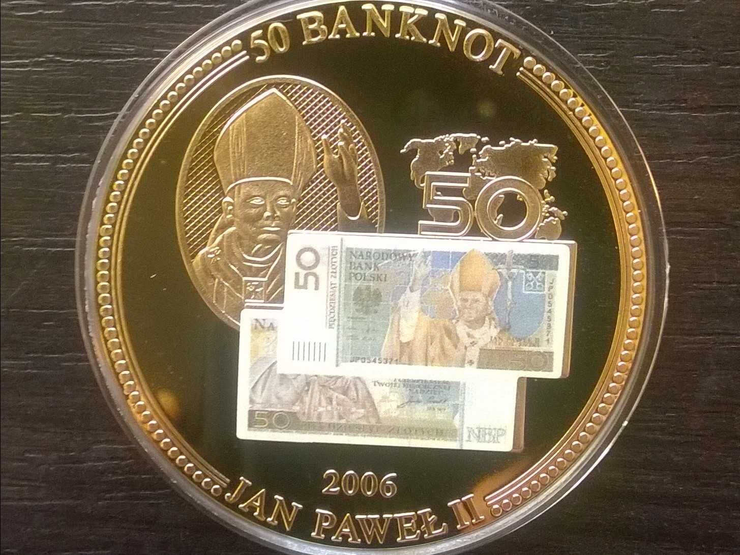 Moneta Banknot Jan Paweł ll
