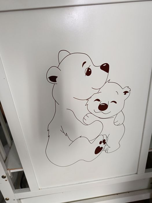 Łóżeczko białe z szufladą