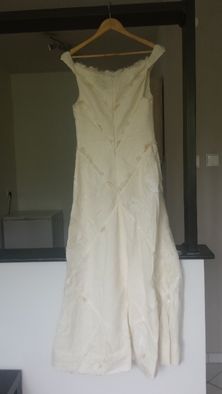 suknia ślubna naturalna len lniana KOIRE boho organic artystyczna