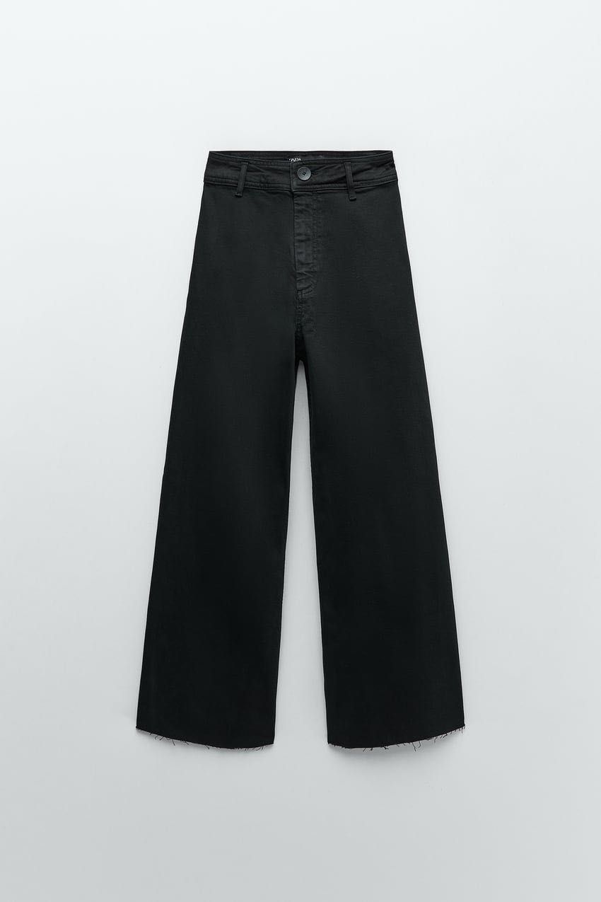 Графитовые джинсы клеш zara
